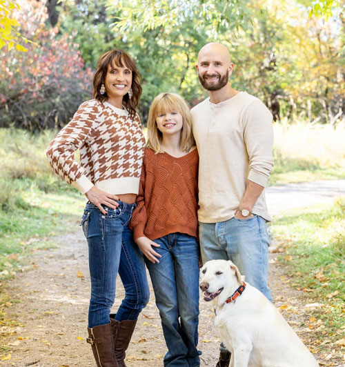 Attorney Robert J. Rohl with wife, daughter and dog.